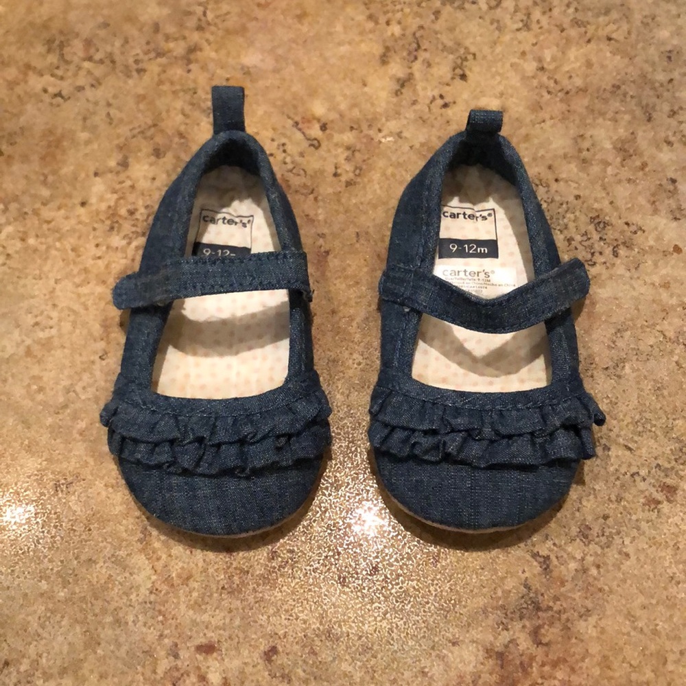 Carter’s Baby Girl Denim Mary Jane Crib Shoes